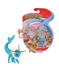 Pokemon Battle Figure Set De 3 - Vaporeon + Eevee + Aipom
