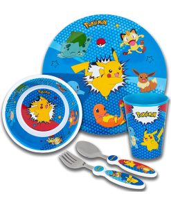 POKEMON SET COMIDA NIÑOS COLOR AZUL