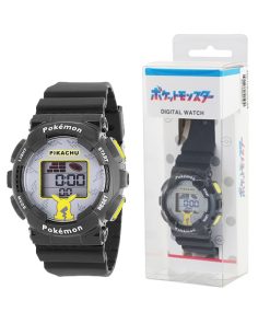 POKEMON RELOJ DIGITAL NIÑOS BLACK PIKACHU JAPON