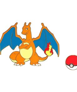POKEMON CHARIZARD AND POKEBAL PIN SET