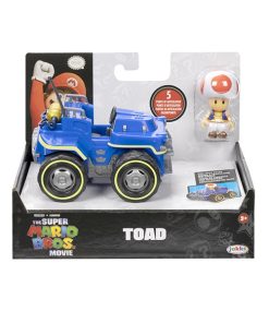 Super Mario Bros Movie Toad con Kart de Fricción