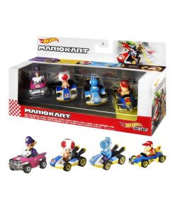 Hot Wheels Mario Kart Pack 4 Vehiculos Modelo D