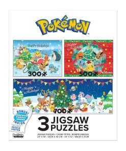 Pokemon Rompecabeza 3 En 1 -300-500-700 Piezas