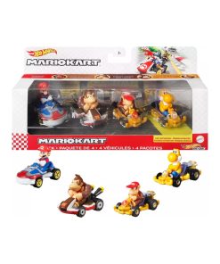 Hot Wheels Mario Kart Pack 4 Vehiculos Modelo F