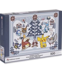 Pokemon Rompecabeza Pikachu Fuecoco Y Sus Amigos Navideño  500 Piezas