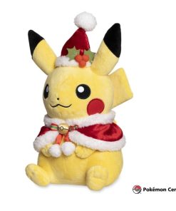 Pokemon Peluche Pikachu Con Capa Y Sombrero Navideño