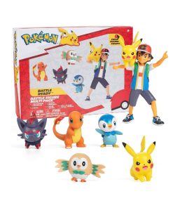 Pokemon Figura Jazwares 6 Battle Set Ash Exclusivo