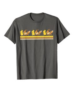 Pokemon Camiseta retro Pikachu & Eevee Talla L