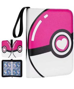 Pokemon Folder 4 Pocket 400 Cartas Pokeball Rosa