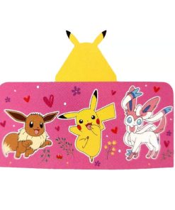 Pokemon Toalla  Diseño  Pikachu, Eevee y Sylveon Rosa