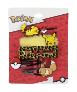 Pokemon Bioworld Pikachu Eevee - Pinza Para Cabello